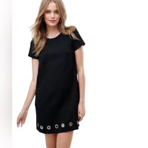 French Connection Sundae Suiting Eyelet Hem Shift Dress - Size 6